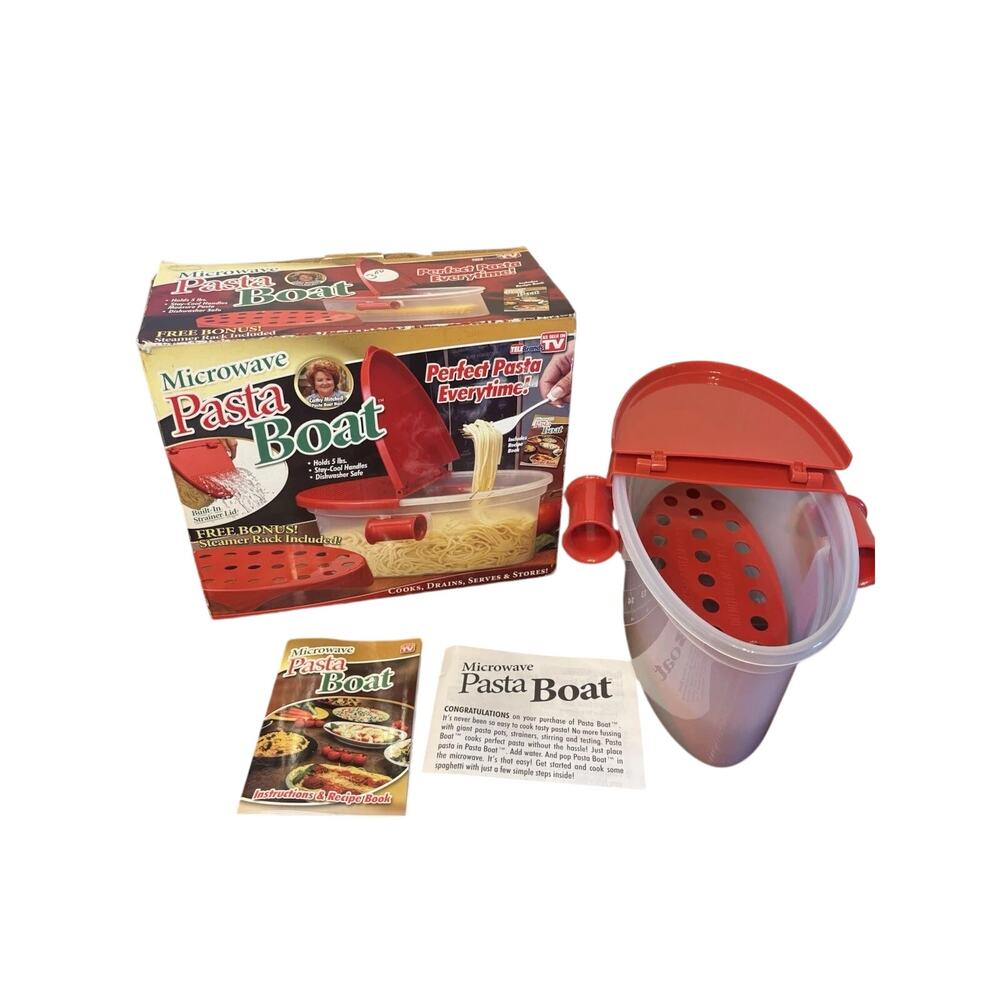 Microwave PASTA BOAT Cooker As Seen On TV Perfect Pasta New In Box
